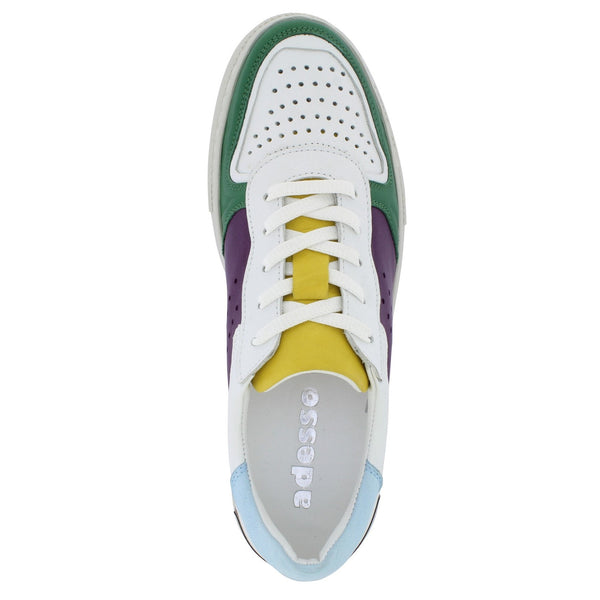 Adesso Cyndi Ladies Hip Hop A6521 Leather Lace Up Trainers-elevate your sole