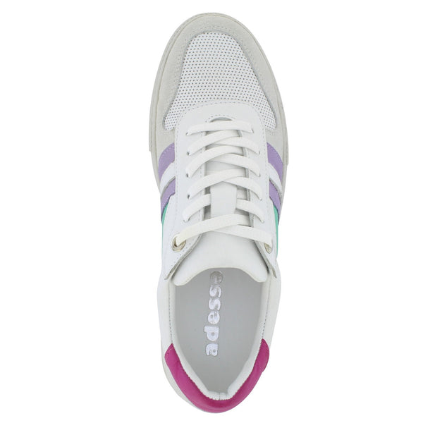 Adesso Cyndi Ladies Miami A6520 Leather Lace Up Trainers-elevate your sole