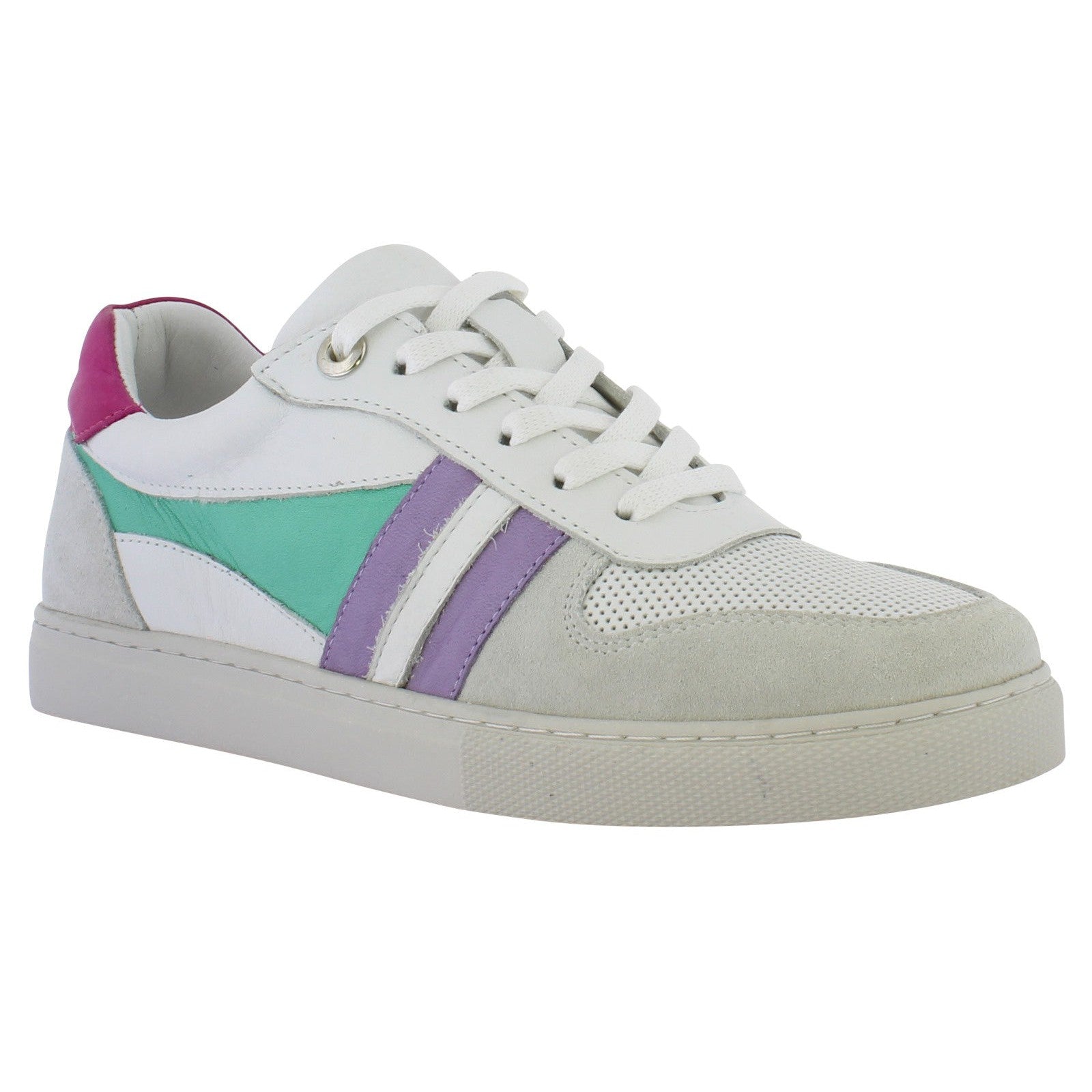 Adesso Cyndi Ladies Miami A6520 Leather Lace Up Trainers-elevate your sole