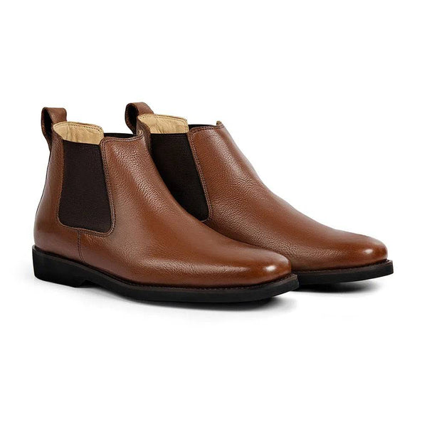 Anatomic Cardoso Mens Cedar Brown Leather Pull On Ankle Boots-elevate your sole