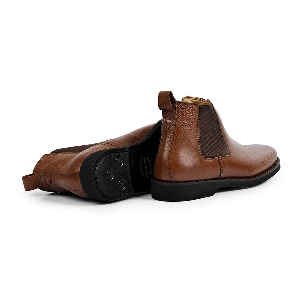 Anatomic Cardoso Mens Cedar Brown Leather Pull On Ankle Boots-elevate your sole