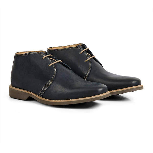 Anatomic Colorado Mens Navy Leather Lace Up Ankle Boots-elevate your sole