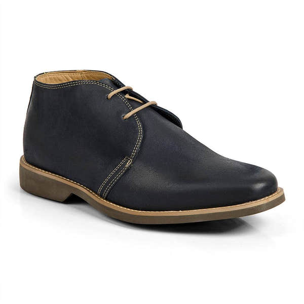 Anatomic Colorado Mens Navy Leather Lace Up Ankle Boots-elevate your sole