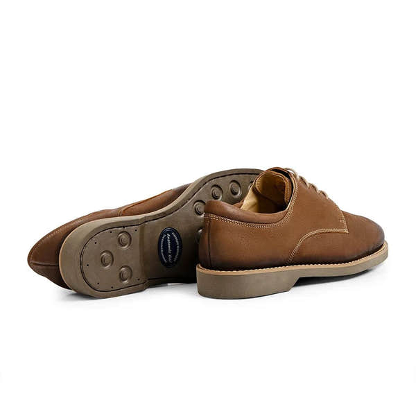 Anatomic Delta Mens Cognac Brown Leather Lace Up Shoes-elevate your sole