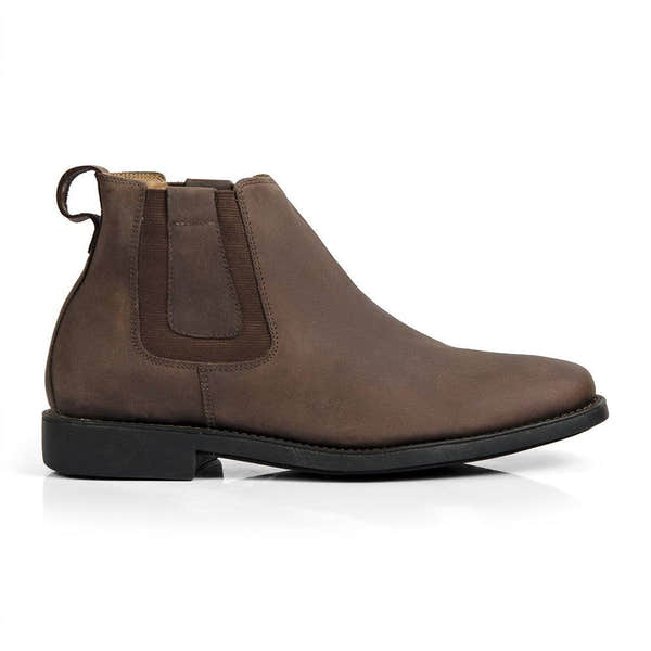 Anatomic Natal Mens Mustang Brown Leather Pull On Ankle Boots-elevate your sole
