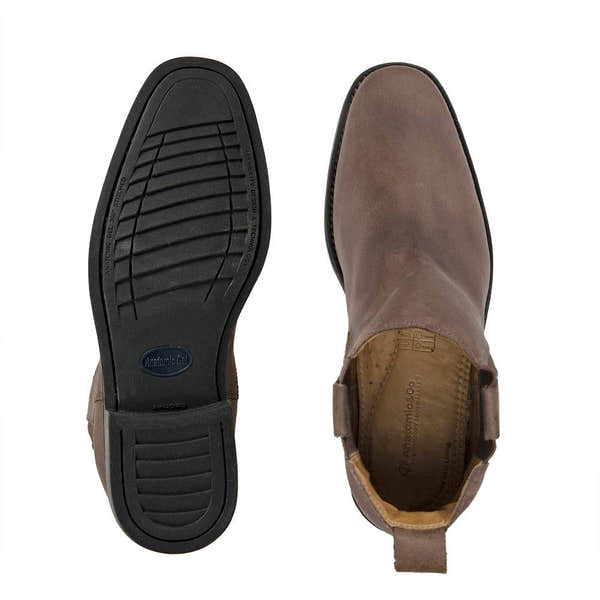 Anatomic Natal Mens Mustang Brown Leather Pull On Ankle Boots-elevate your sole