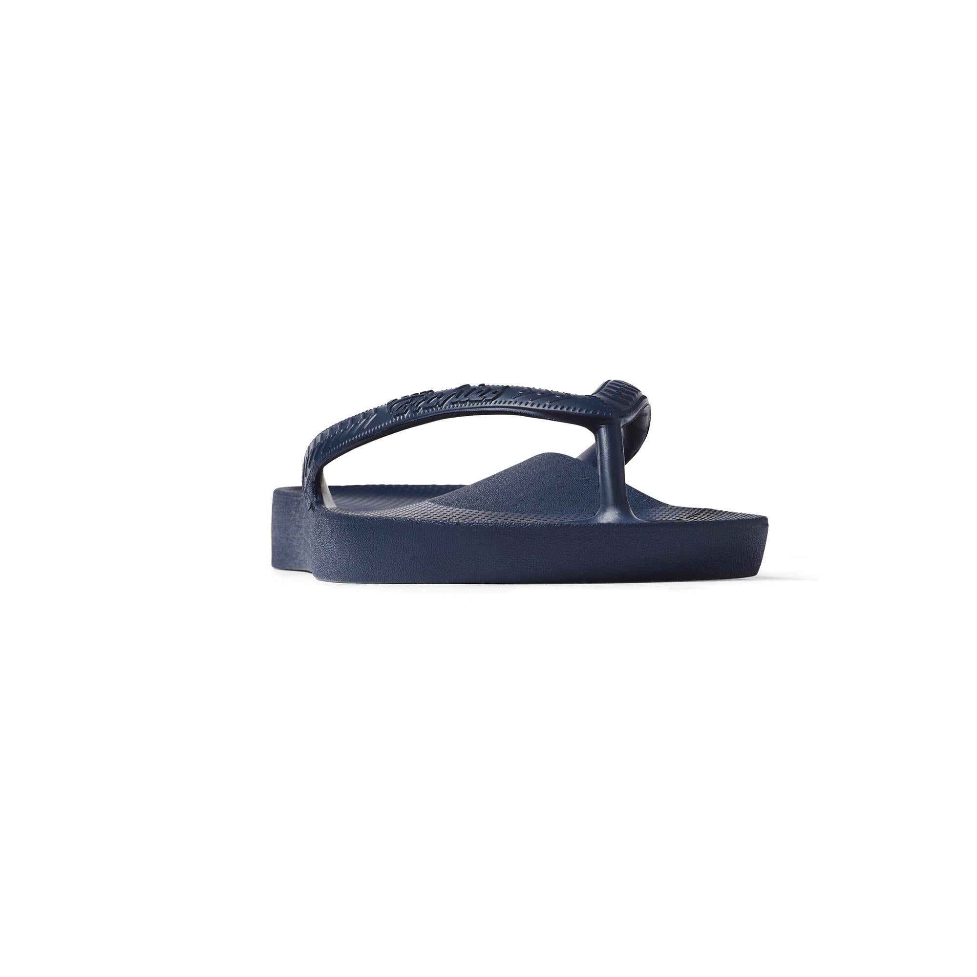 Men's navy waterproof Archies Fit Flops classic unisex slip-on sandals with arch support and adjustable straps.