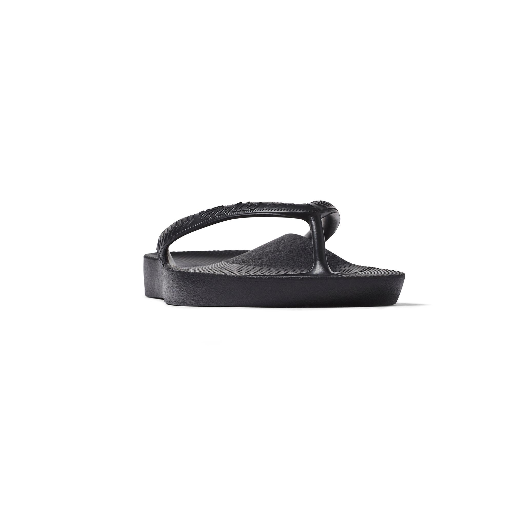 Archies Arch Support Fit Flops Classic Unisex Black Waterproof Arch Support Slip On Sandals