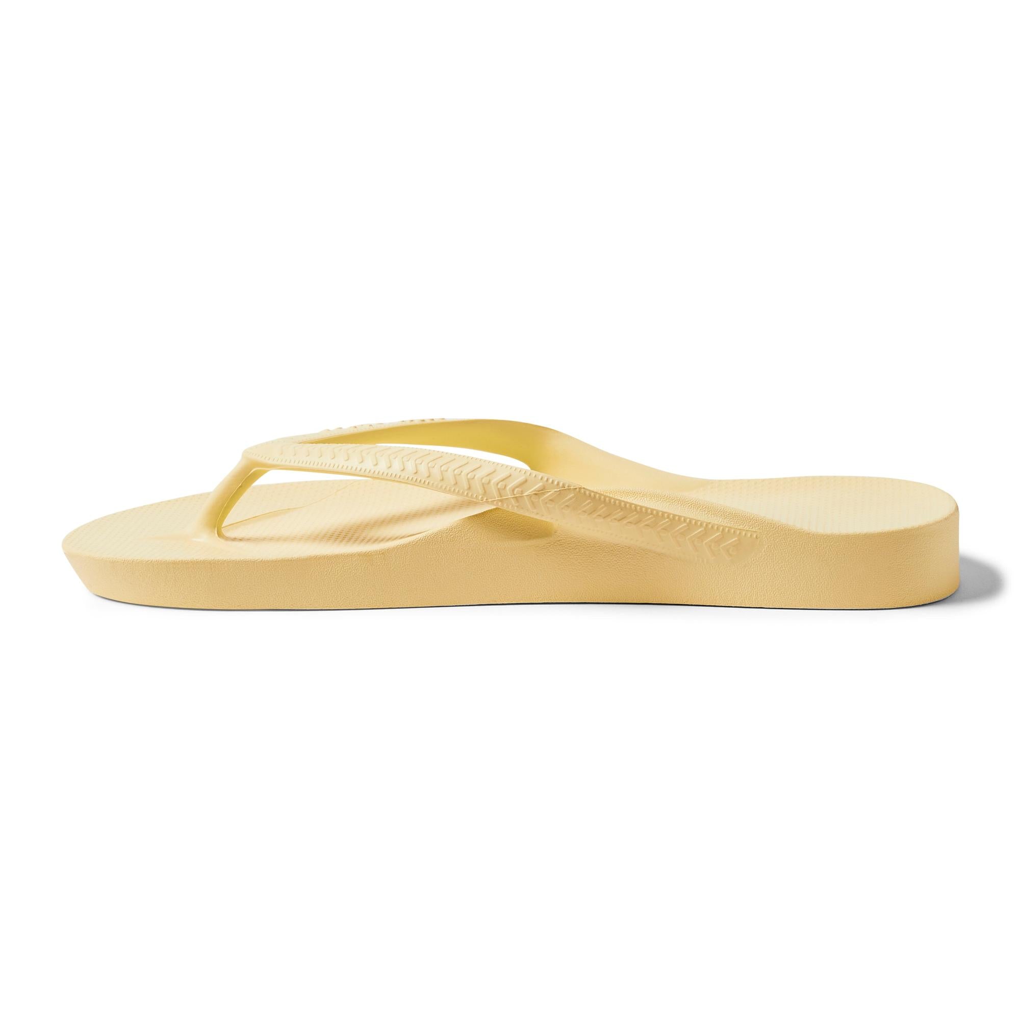 Archies Arch Support Fit Flops Classic Unisex Lemon Waterproof Arch Support Slip On Sandals