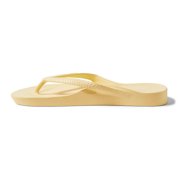 Archies Arch Support Fit Flops Classic Unisex Lemon Waterproof Arch Support Slip On Sandals