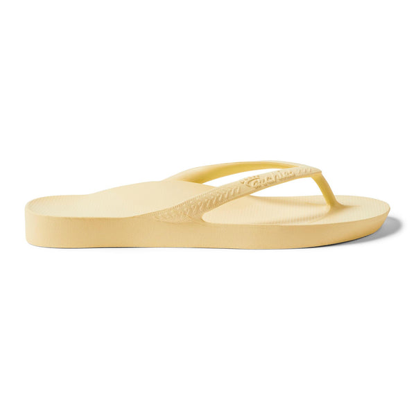 Archies Arch Support Fit Flops Classic Unisex Lemon Waterproof Arch Support Slip On Sandals