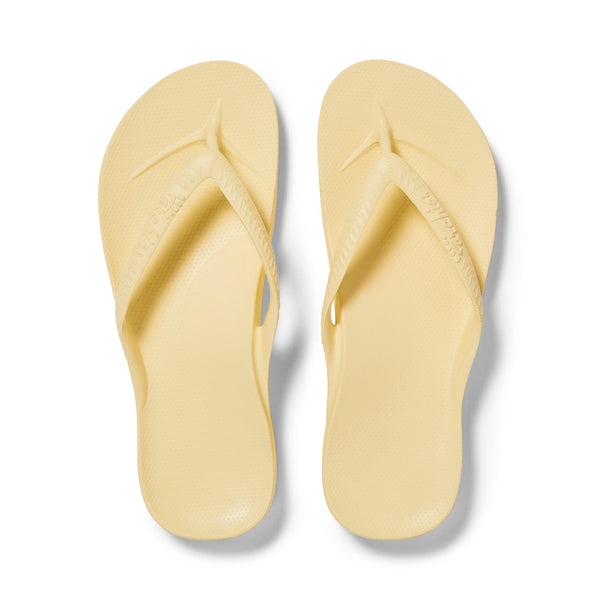 Archies Arch Support Fit Flops Classic Unisex Lemon Waterproof Arch Support Slip On Sandals