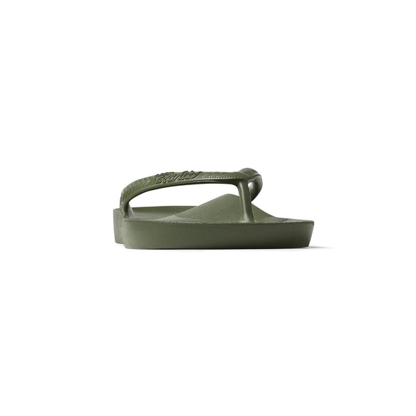 Archies Arch Support Fit Flops Classic Unisex Olive Waterproof Arch Support Slip On Sandals