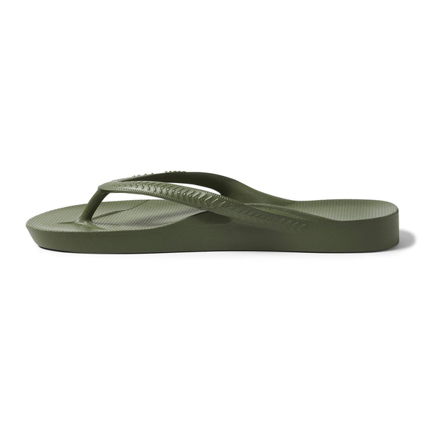Archies Arch Support Fit Flops Classic Unisex Olive Waterproof Arch Support Slip On Sandals