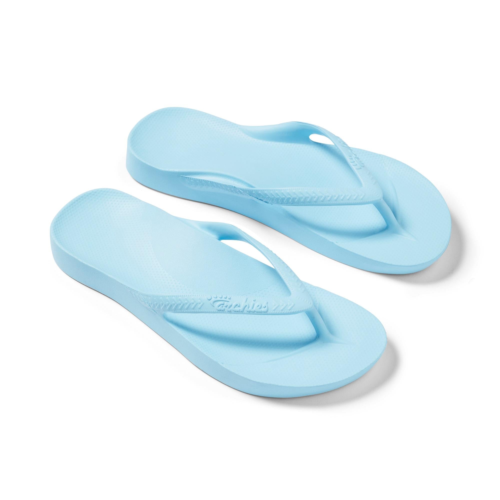 Archies Arch Support Fit Flops Classic Unisex Sky Blue Waterproof Arch Support Slip On Sandals