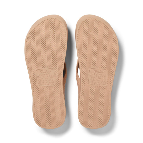 Archies Arch Support Fit Flops Classic Unisex Tan Waterproof Arch Support Slip On Sandals