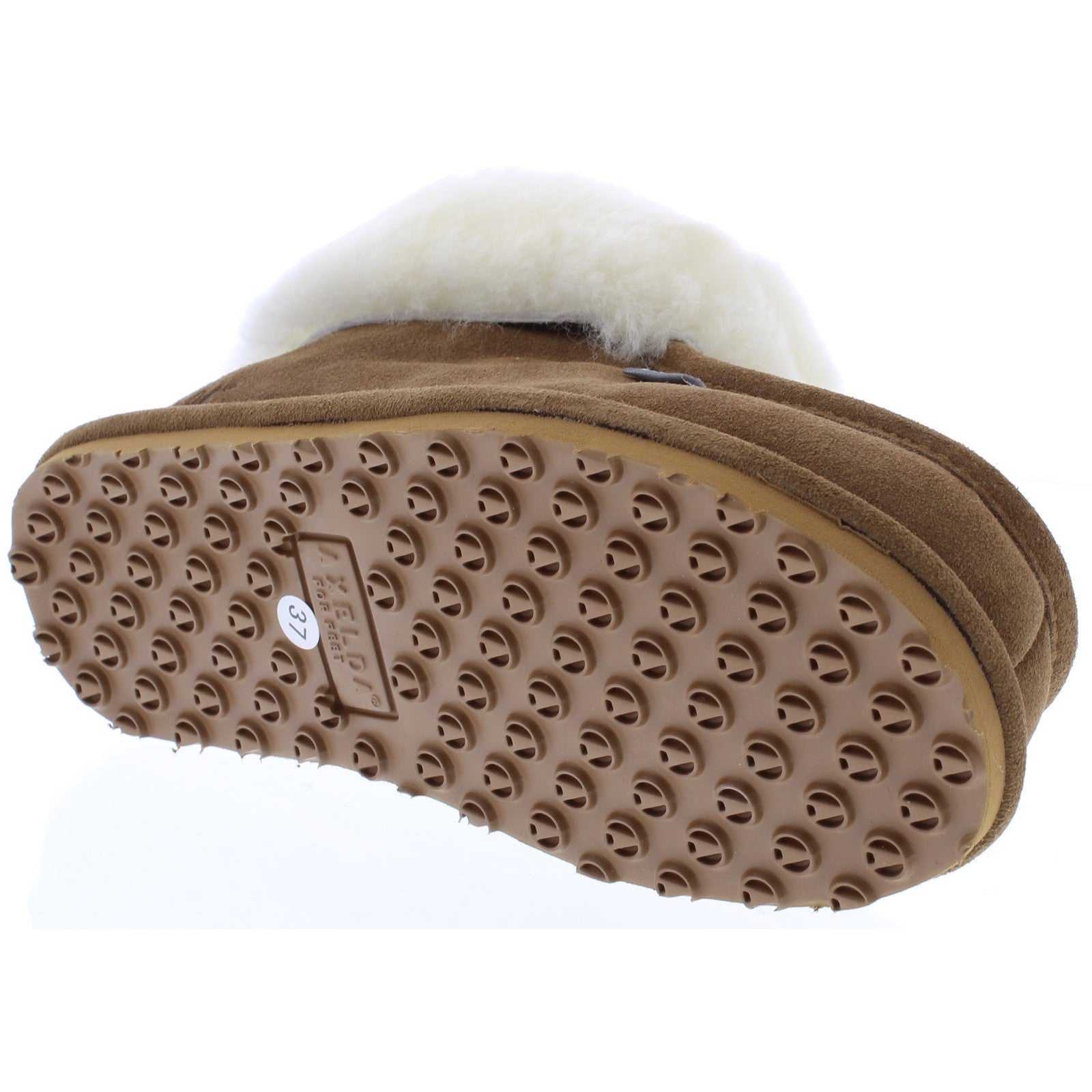 Axelda Copenhagen Ladies Chestnut Suede Slip On Slippers-elevate your sole