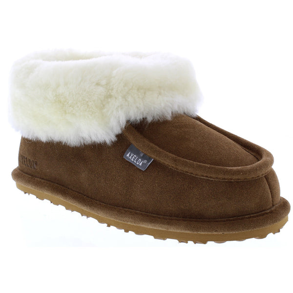 Axelda Copenhagen Ladies Chestnut Suede Slip On Slippers-elevate your sole