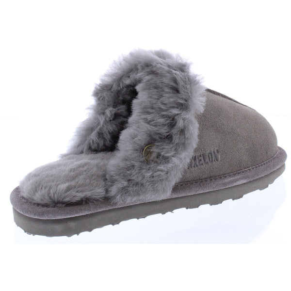 Axelda Nancy Ladies Light Grey Suede Slip On Slippers-elevate your sole