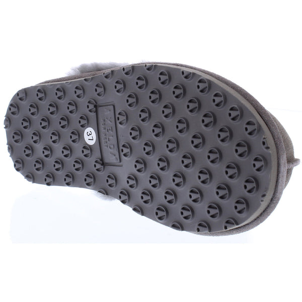 Axelda Nancy Ladies Light Grey Suede Slip On Slippers-elevate your sole