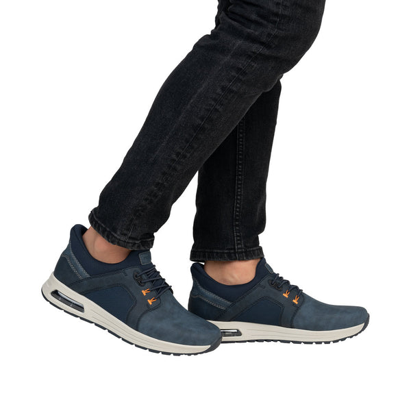 Rieker B1053-14 Mens Blue Synthetic Leather Slip On Shoes