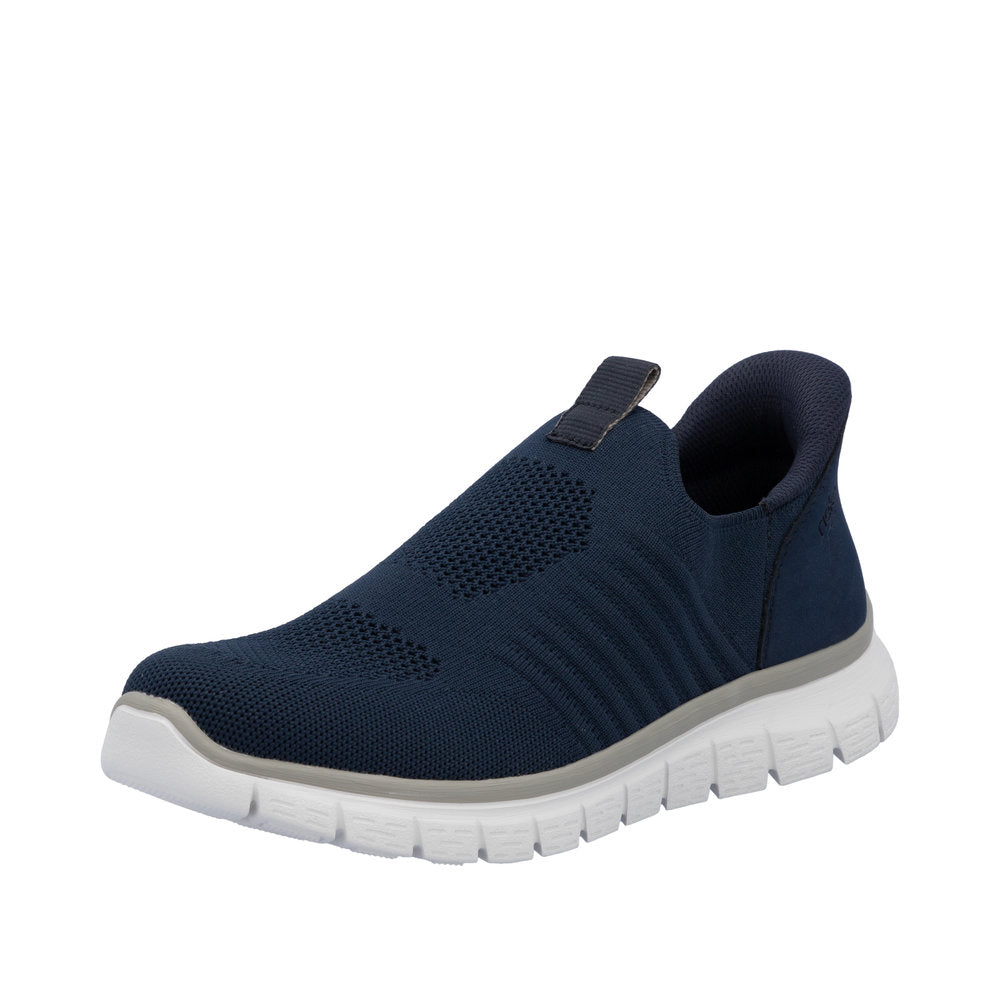 Rieker B6659-14 Mens Blue Textile Slip On Shoes