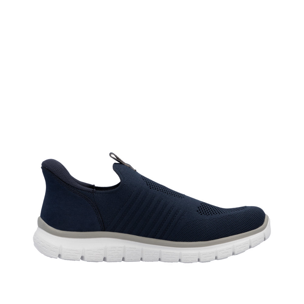 Rieker B6659-14 Mens Blue Textile Slip On Shoes