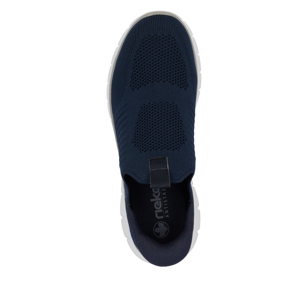 Rieker B6659-14 Mens Blue Textile Slip On Shoes