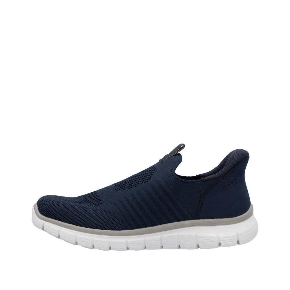 Rieker B6659-14 Mens Blue Textile Slip On Shoes