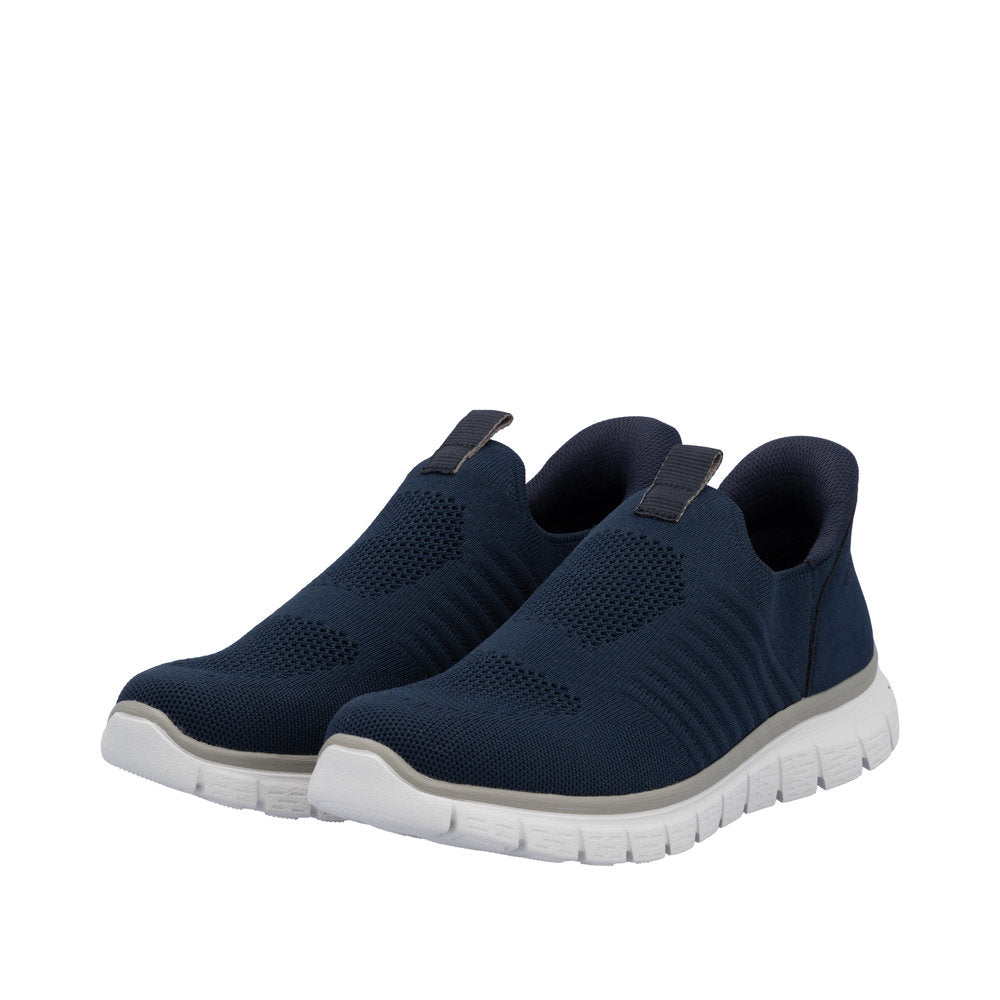 Rieker B6659-14 Mens Blue Textile Slip On Shoes