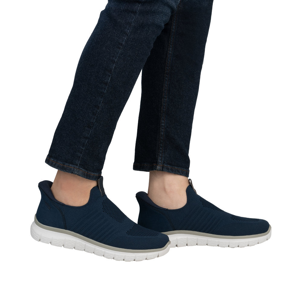 Rieker B6659-14 Mens Blue Textile Slip On Shoes