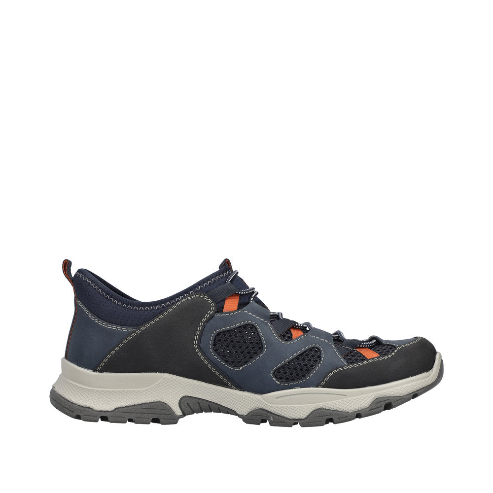 Rieker B8350-14 Mens Blue Textile Slip On Shoes