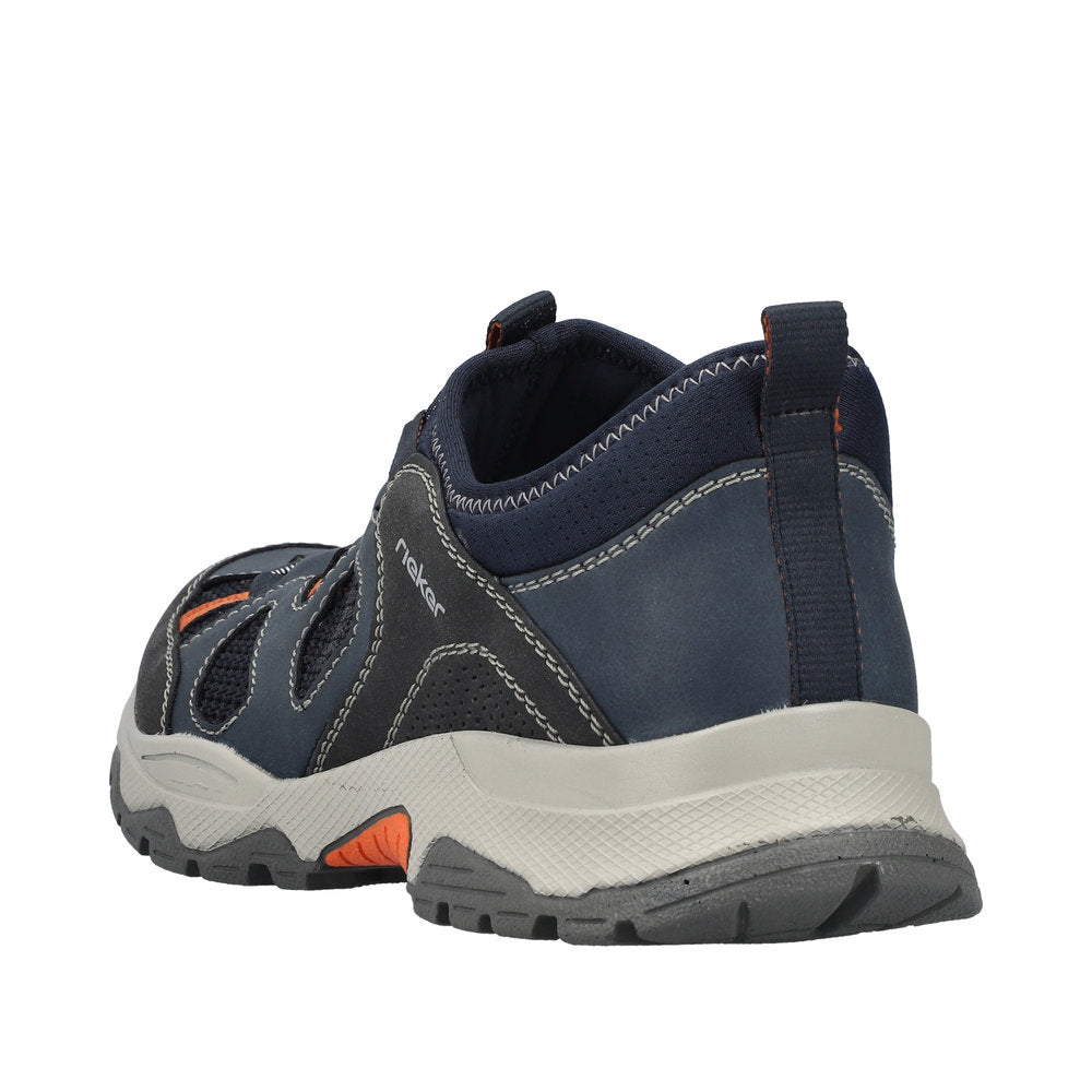 Rieker B8350-14 Mens Blue Textile Slip On Shoes