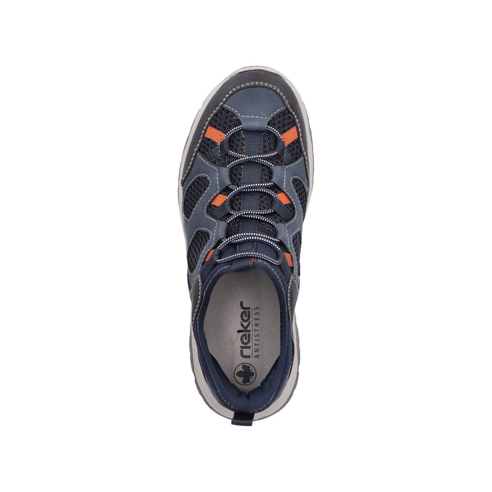Rieker B8350-14 Mens Blue Textile Slip On Shoes