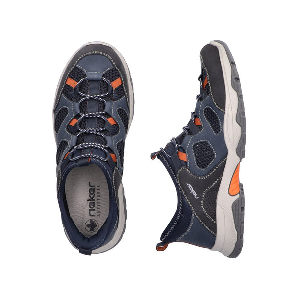 Rieker B8350-14 Mens Blue Textile Slip On Shoes