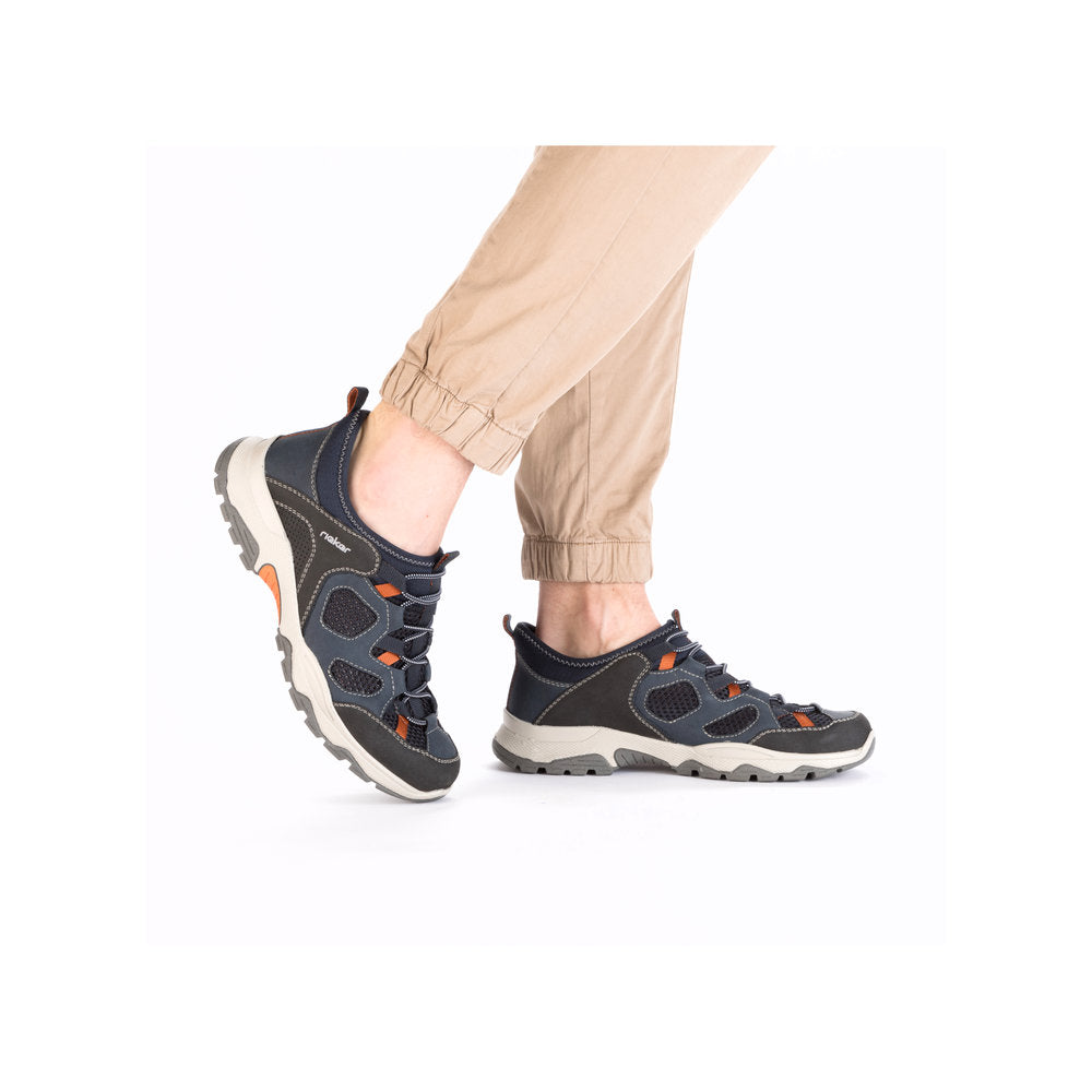 Rieker B8350-14 Mens Blue Textile Slip On Shoes