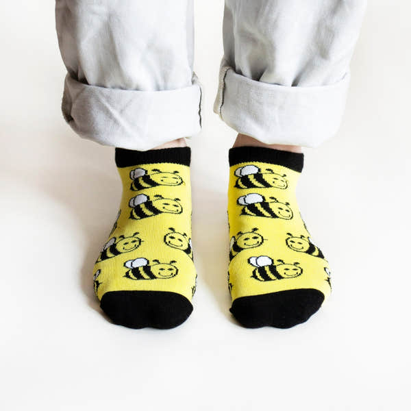 Barekind Bumblebee Bamboo Trainer Socks-elevate your sole