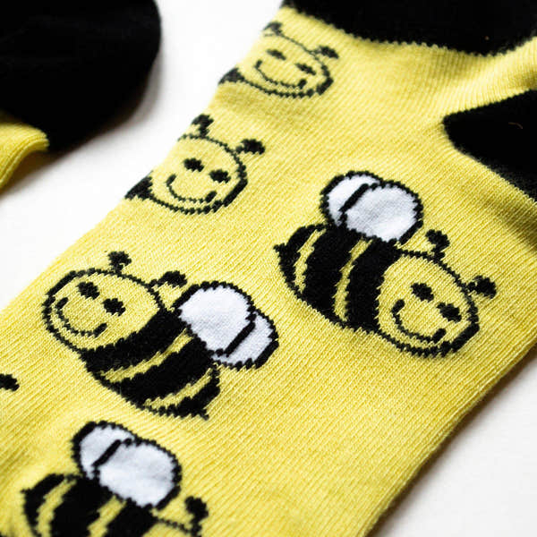 Barekind Bumblebee Bamboo Trainer Socks-elevate your sole