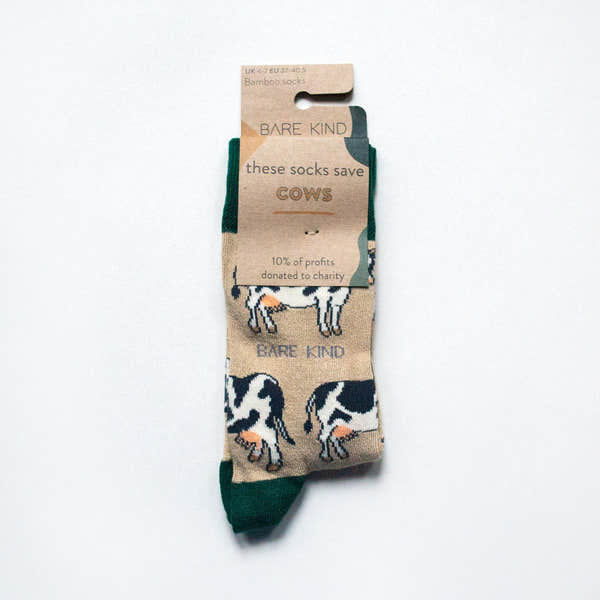 Barekind Save the Cows Bamboo Socks-elevate your sole
