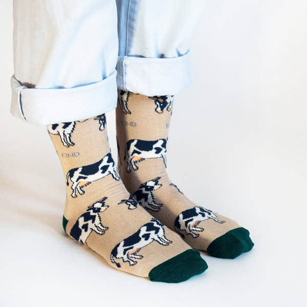 Barekind Save the Cows Bamboo Socks-elevate your sole
