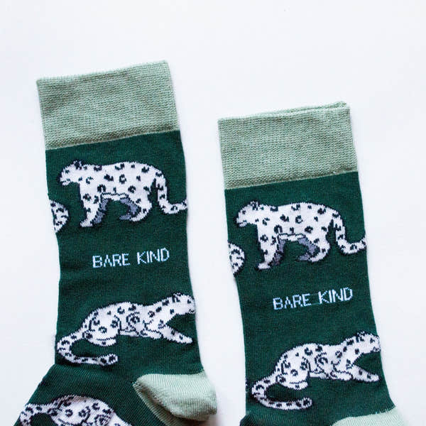 Barekind Save the Snow Leopards Bamboo Socks-elevate your sole