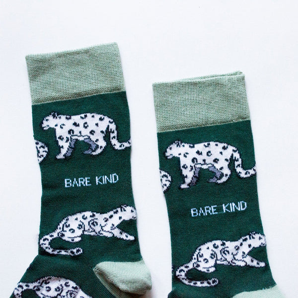 Barekind Save the Snow Leopards Bamboo Socks-elevate your sole