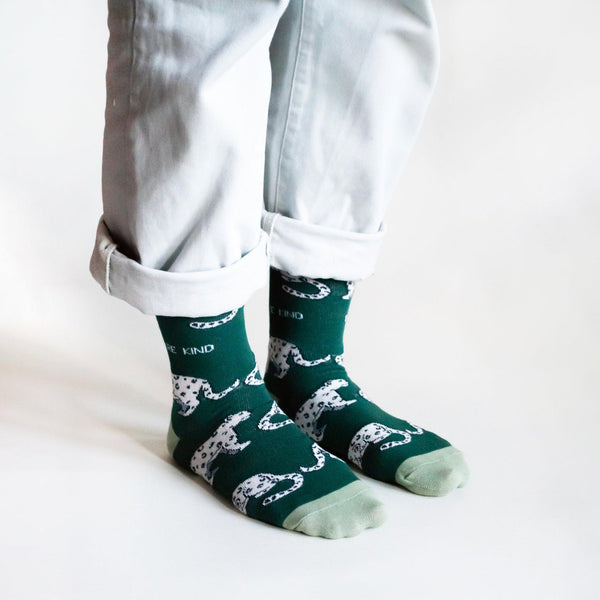 Barekind Save the Snow Leopards Bamboo Socks-elevate your sole