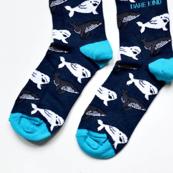 Barekind Save the Whales Bamboo Socks-elevate your sole