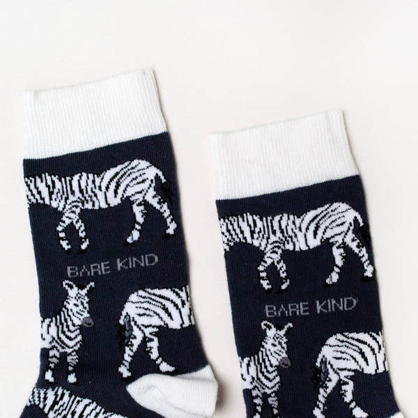 Barekind Save the Zebras Bamboo Socks-elevate your sole