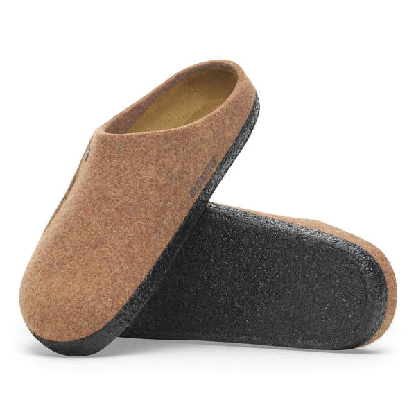 Birkenstock Zermatt Rivet Wool Ladies Toffee Wool Slip On Slippers-elevate your sole