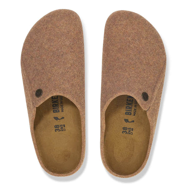 Birkenstock Zermatt Rivet Wool Ladies Toffee Wool Slip On Slippers-elevate your sole