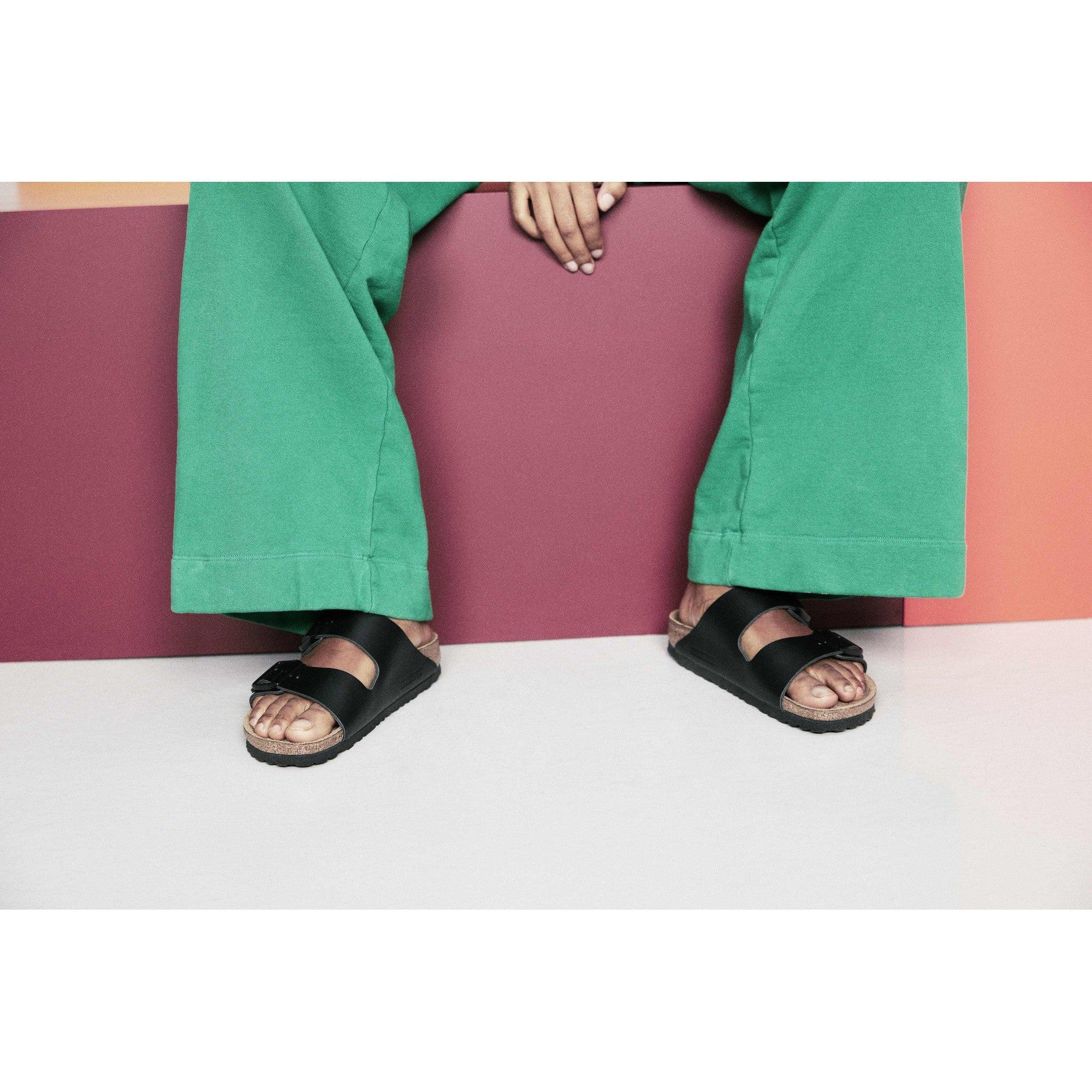 Birkenstock Arizona 51191 Unisex Black Leather Arch Support Slip On Sandals-elevate your sole