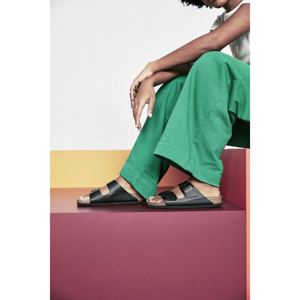 Birkenstock Arizona 51191 Unisex Black Leather Arch Support Slip On Sandals-elevate your sole