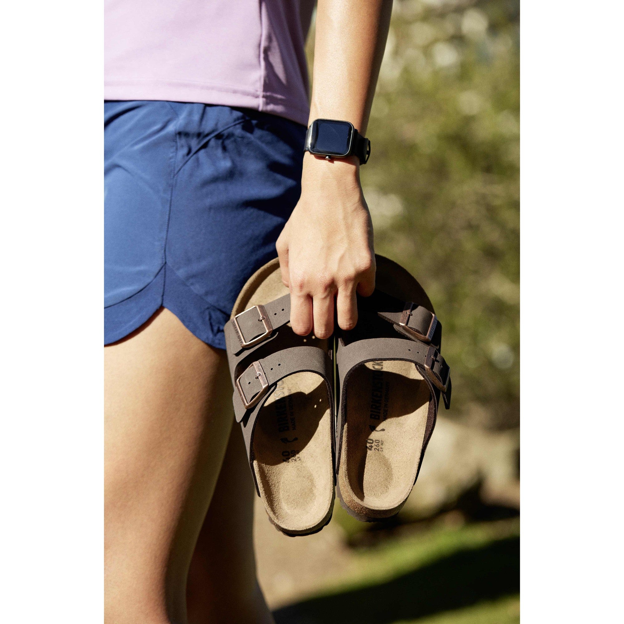 Birkenstock Arizona BFBC 151183 Ladies Mocca Textile Arch Support Slip On Sandals-elevate your sole